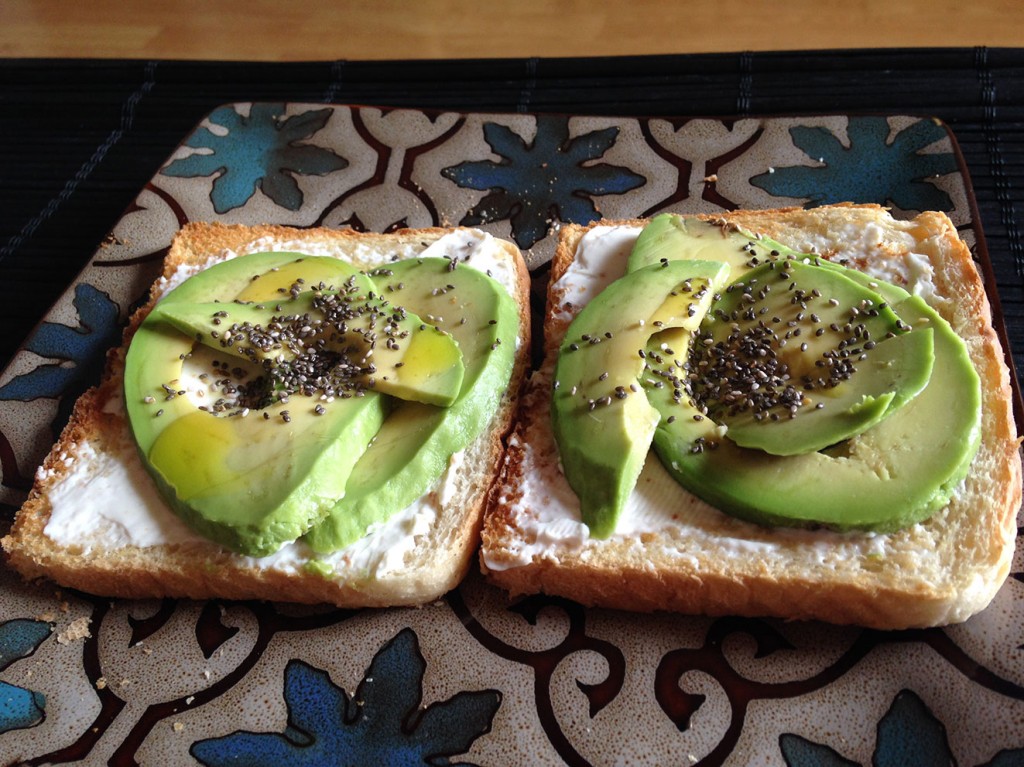 Tostas de aguacate