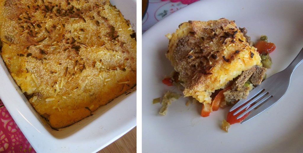 Gratinado calabaza y seitan